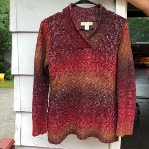 Coldwater creek shades of red sweater